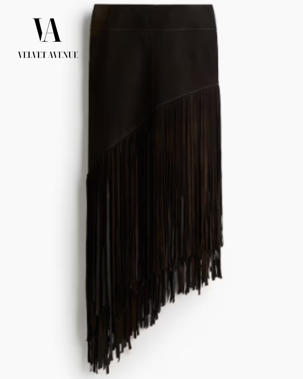 Suede Fringe Skirt