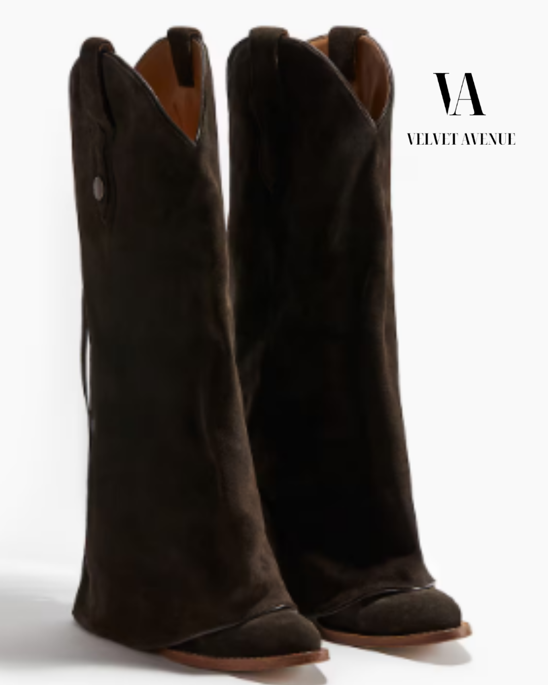 Suede Western Boots – Luxury Knee-High Style