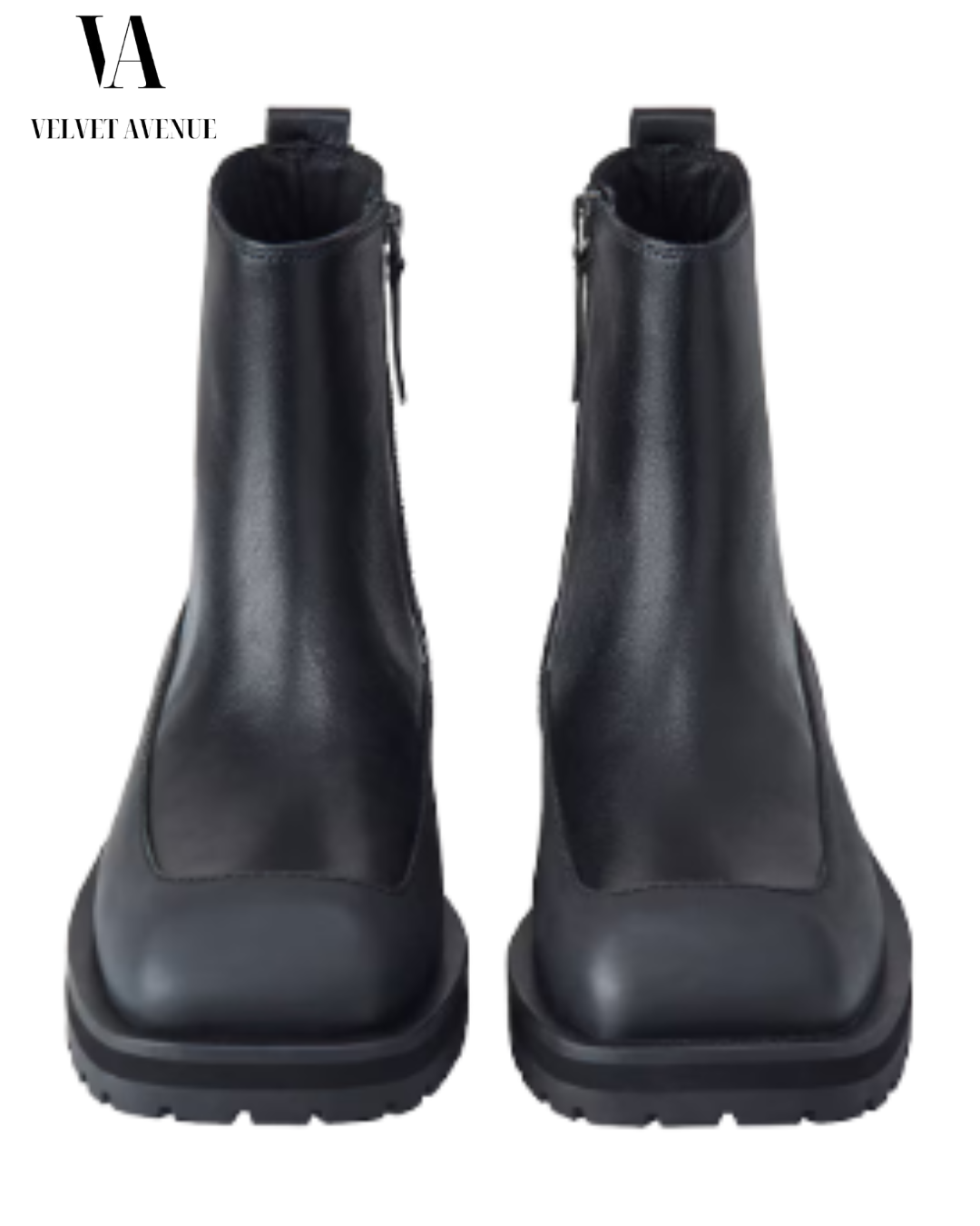 Black Leather Ankle Boots