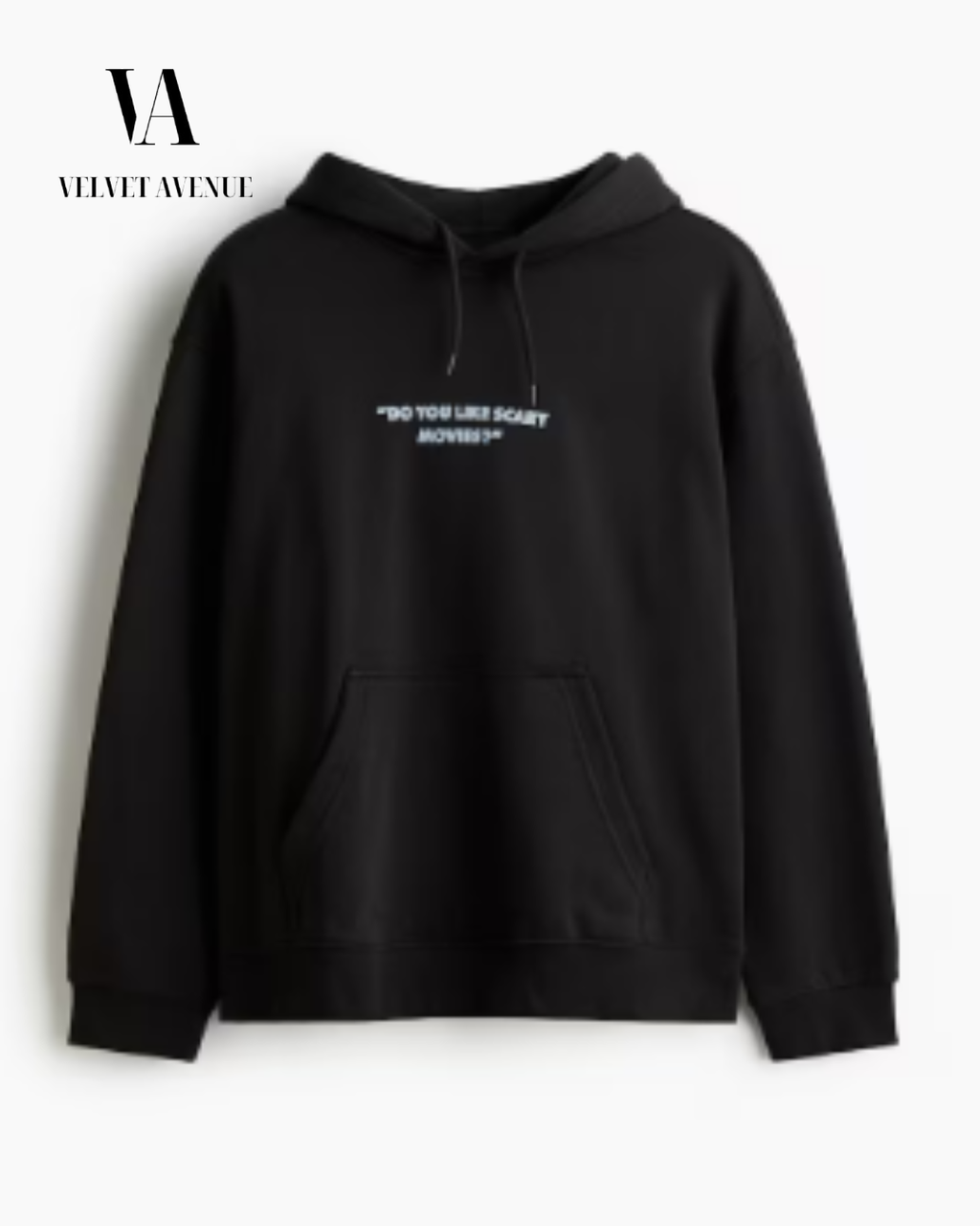 Printed Hoodie – Black