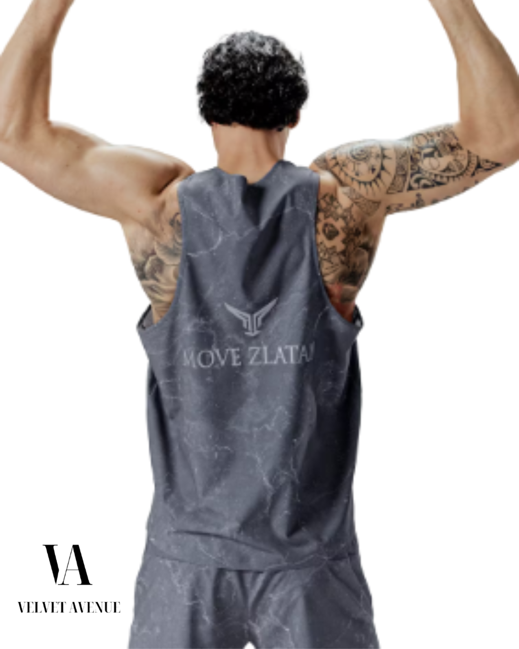 Men’s Gray Marble Training Shorts