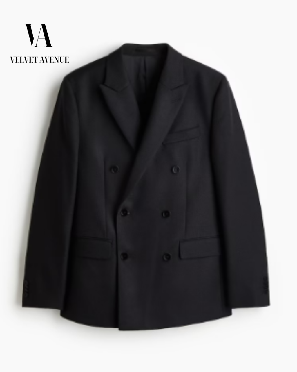 Classic Black Double-Breasted Blazer