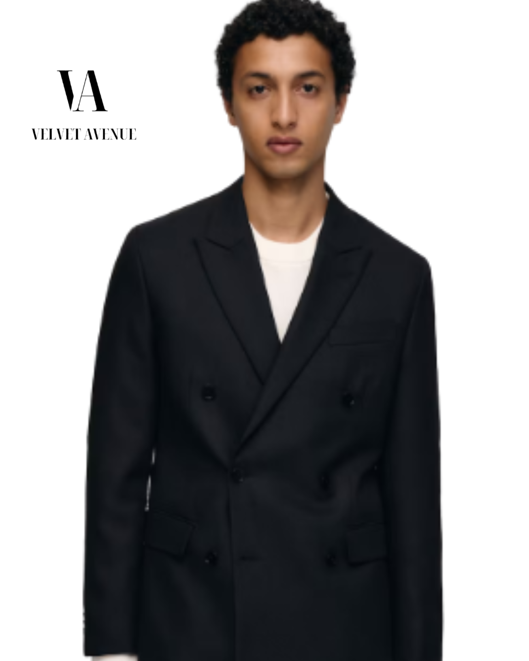 Classic Black Double-Breasted Blazer