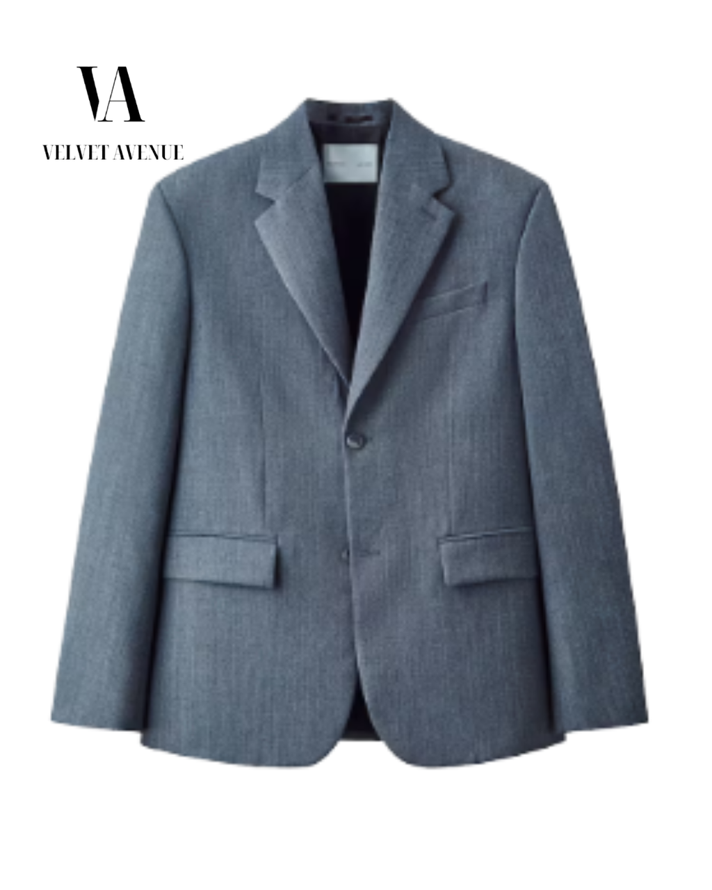 Dark Gray Single-Breasted Blazer