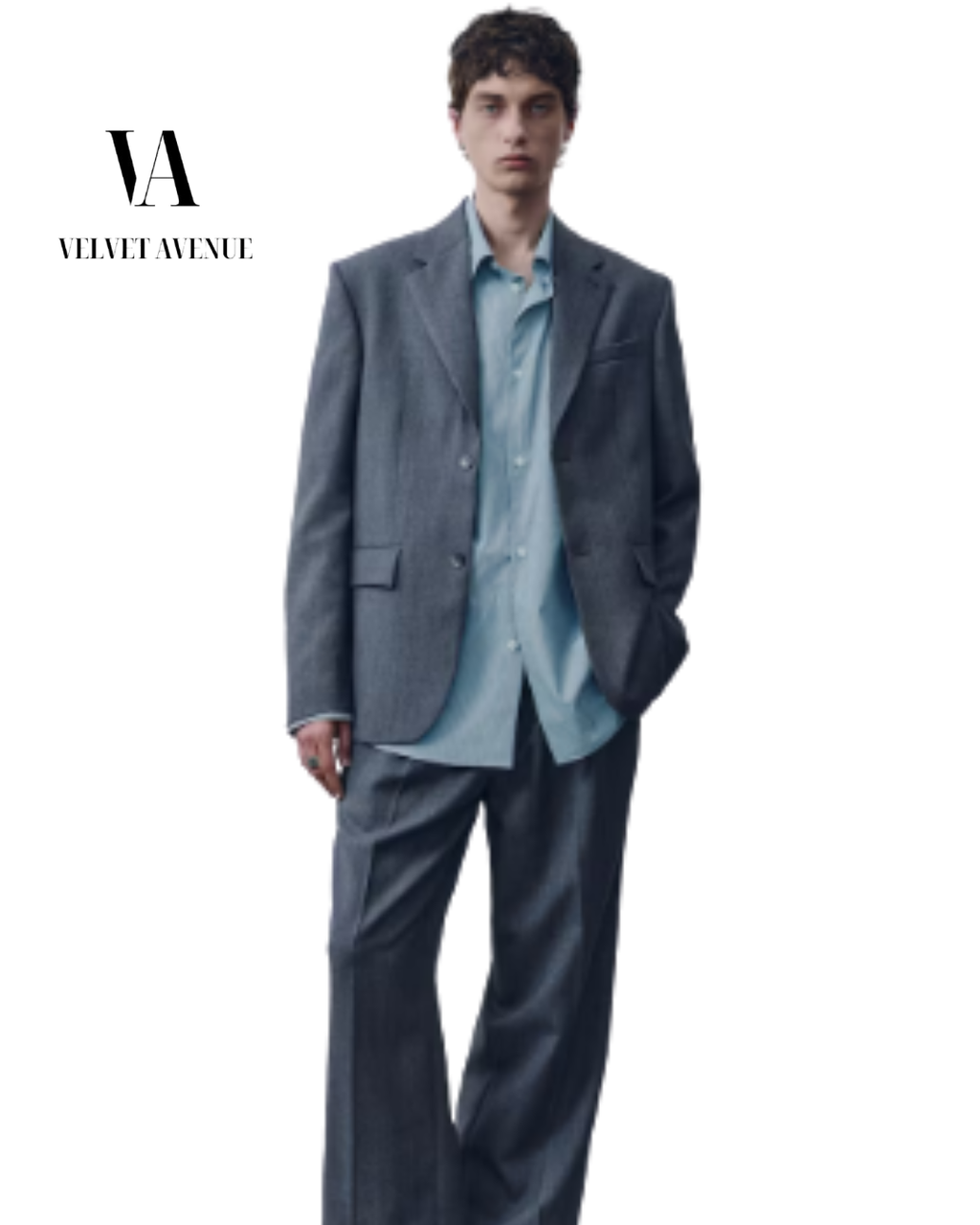 Dark Gray Single-Breasted Blazer