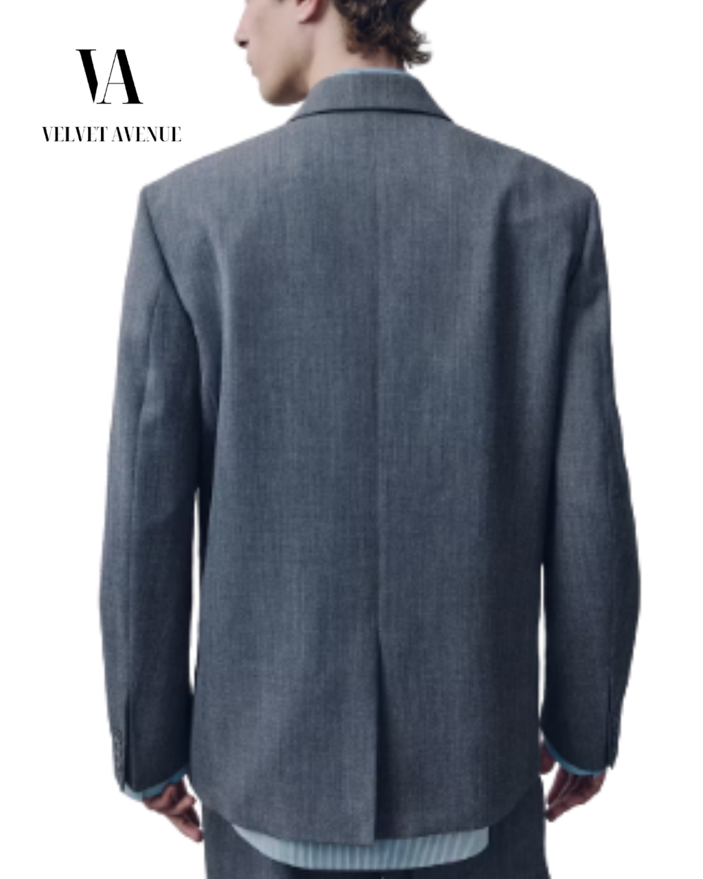 Dark Gray Single-Breasted Blazer