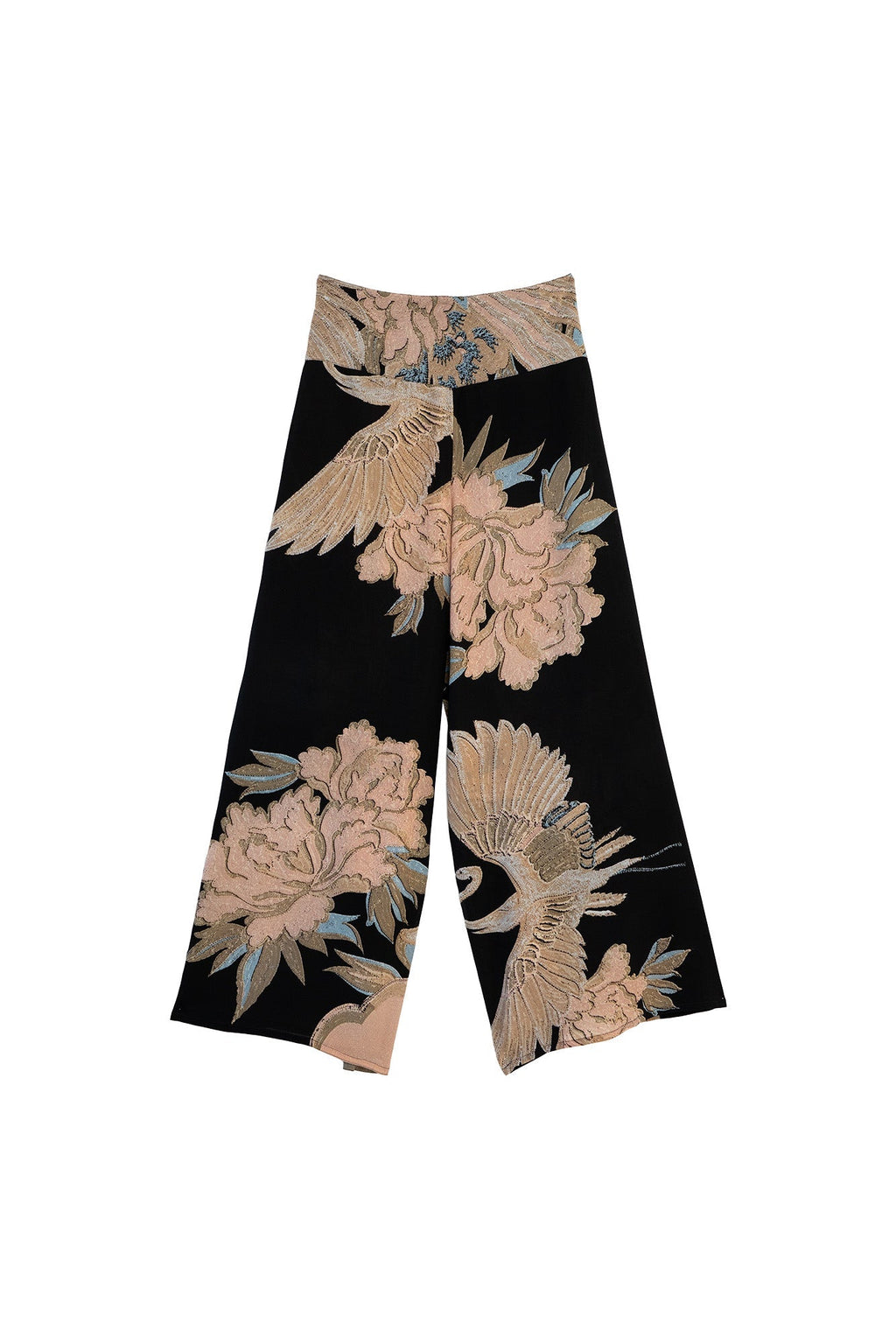 Crane Black Crepe Palazzo Pants