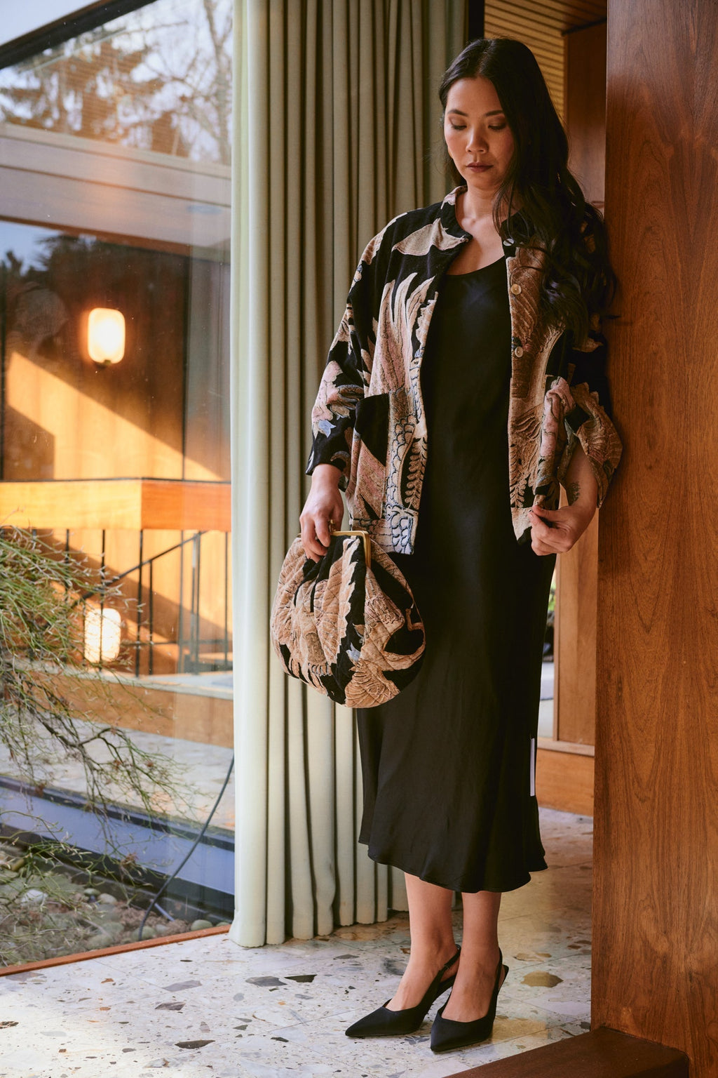 Crane Black Velvet Jacket