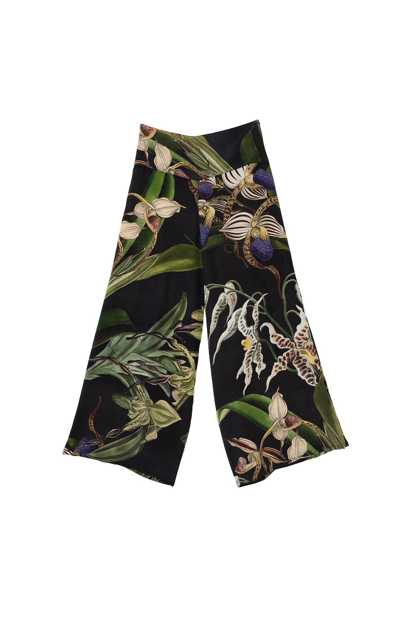 Orchid Black Crepe Palazzo Pants