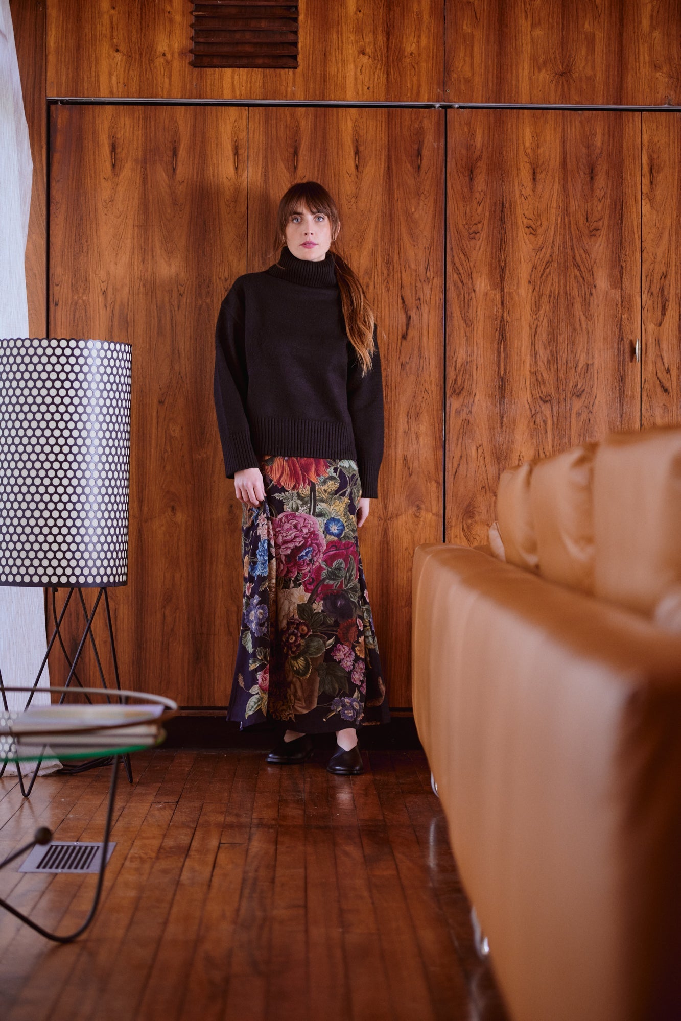 Primula Black A-line Maxi Skirt