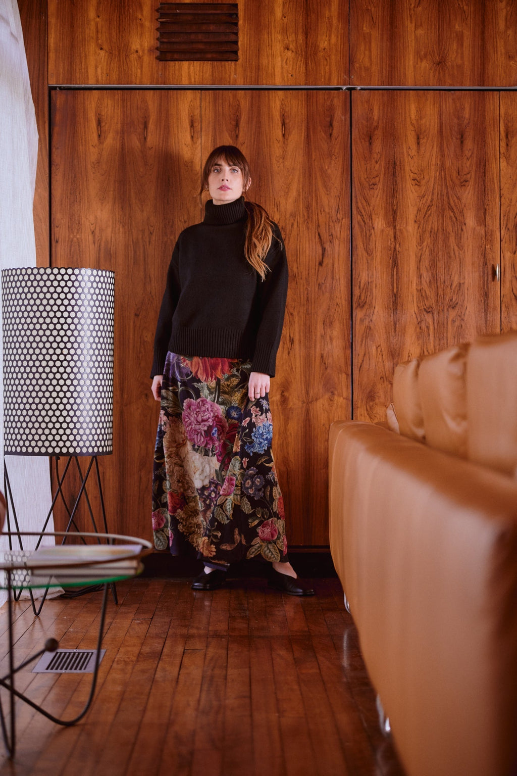 Primula Black A-line Maxi Skirt