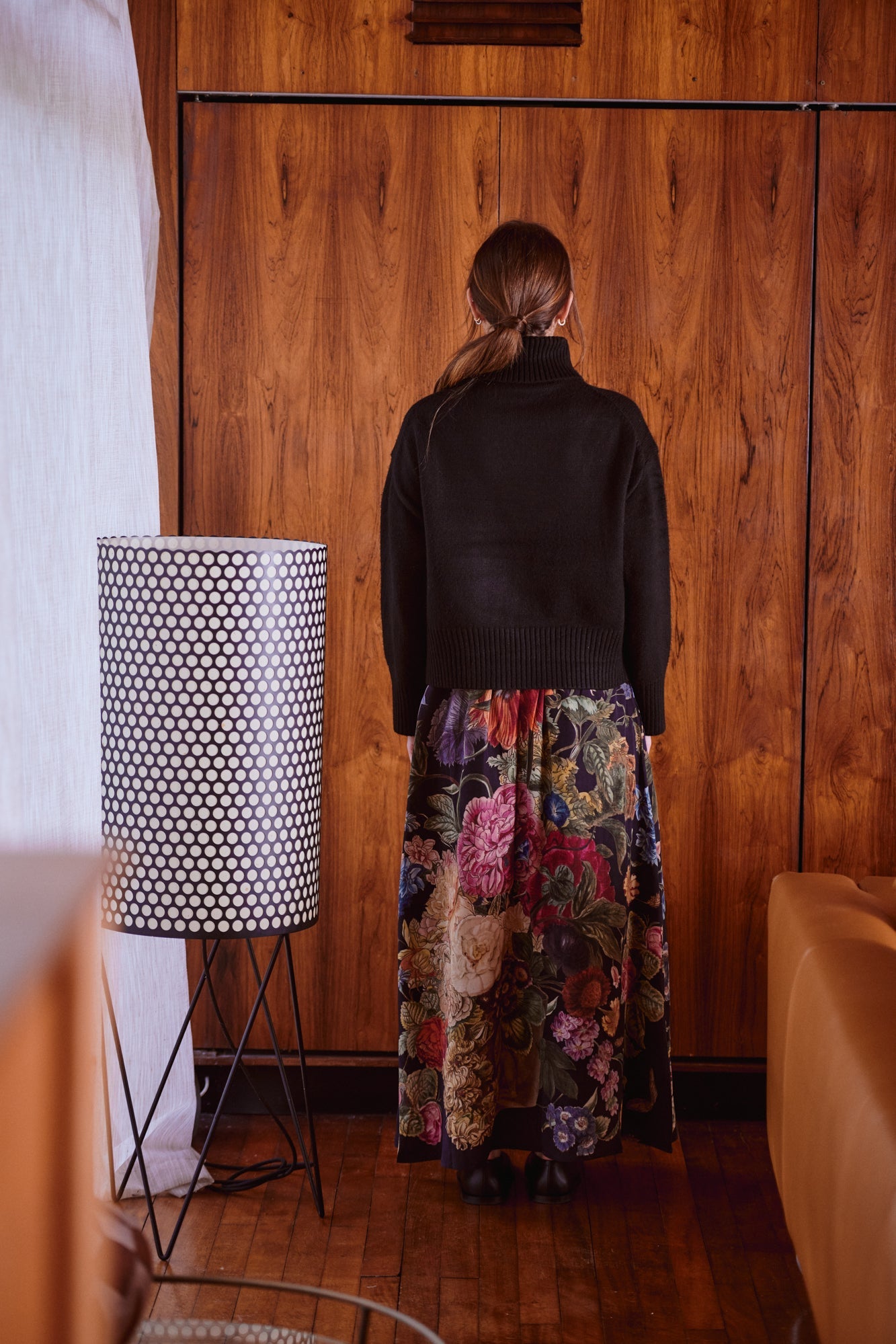 Primula Black A-line Maxi Skirt