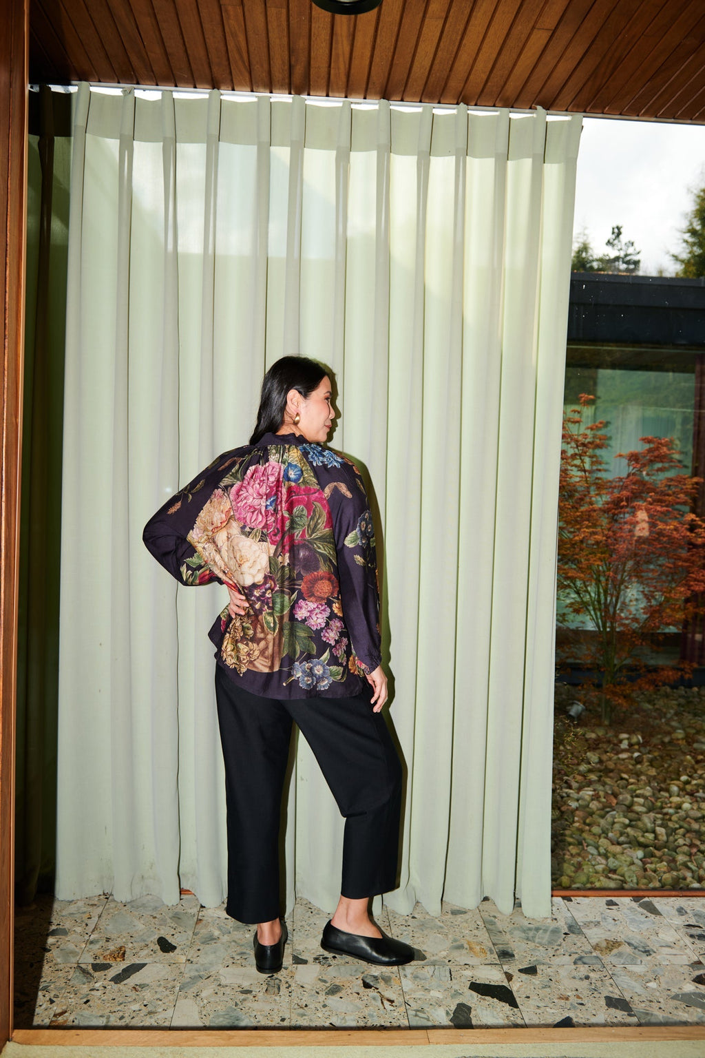 Primula Black PussyBow Blouse