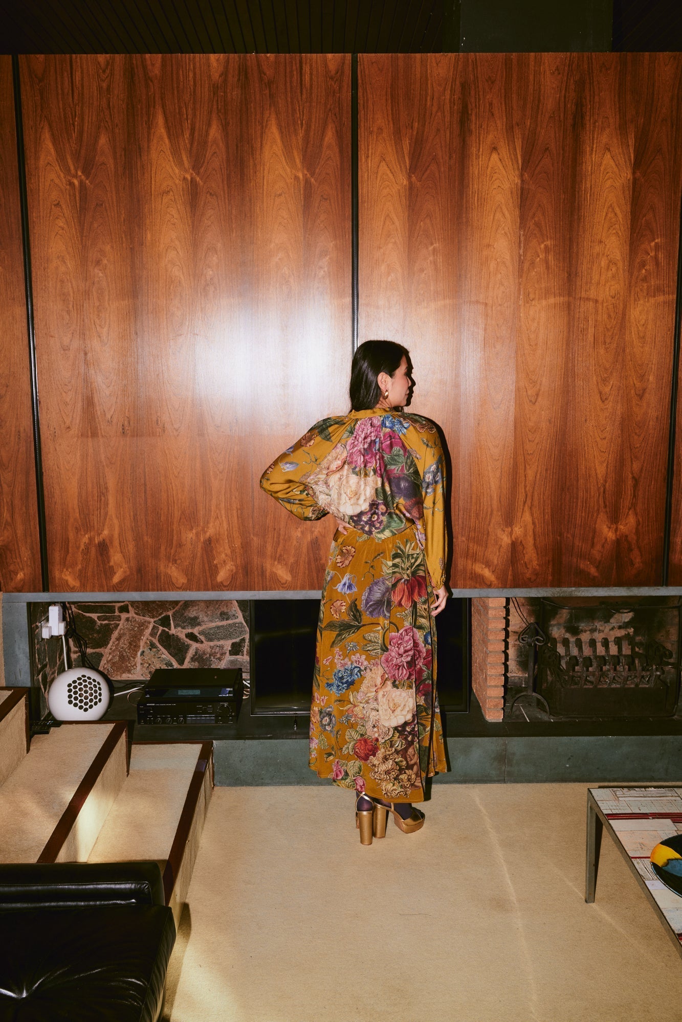 Primula Gold A-line Maxi Skirt