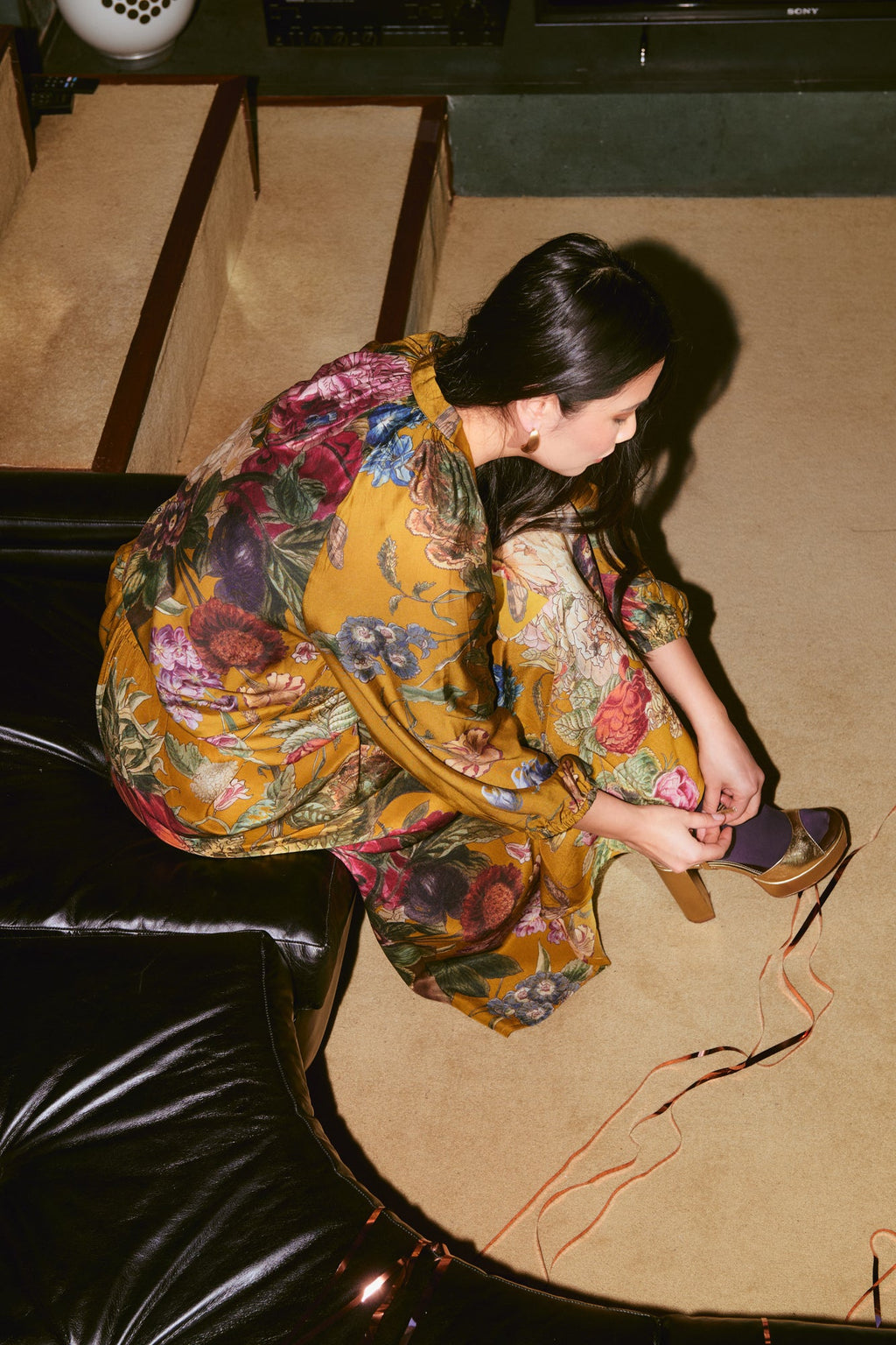 Primula Gold A-line Maxi Skirt